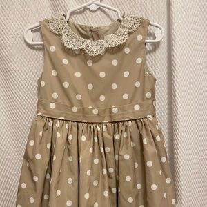 Jason Wu Beige Polka Dot Kids Dress